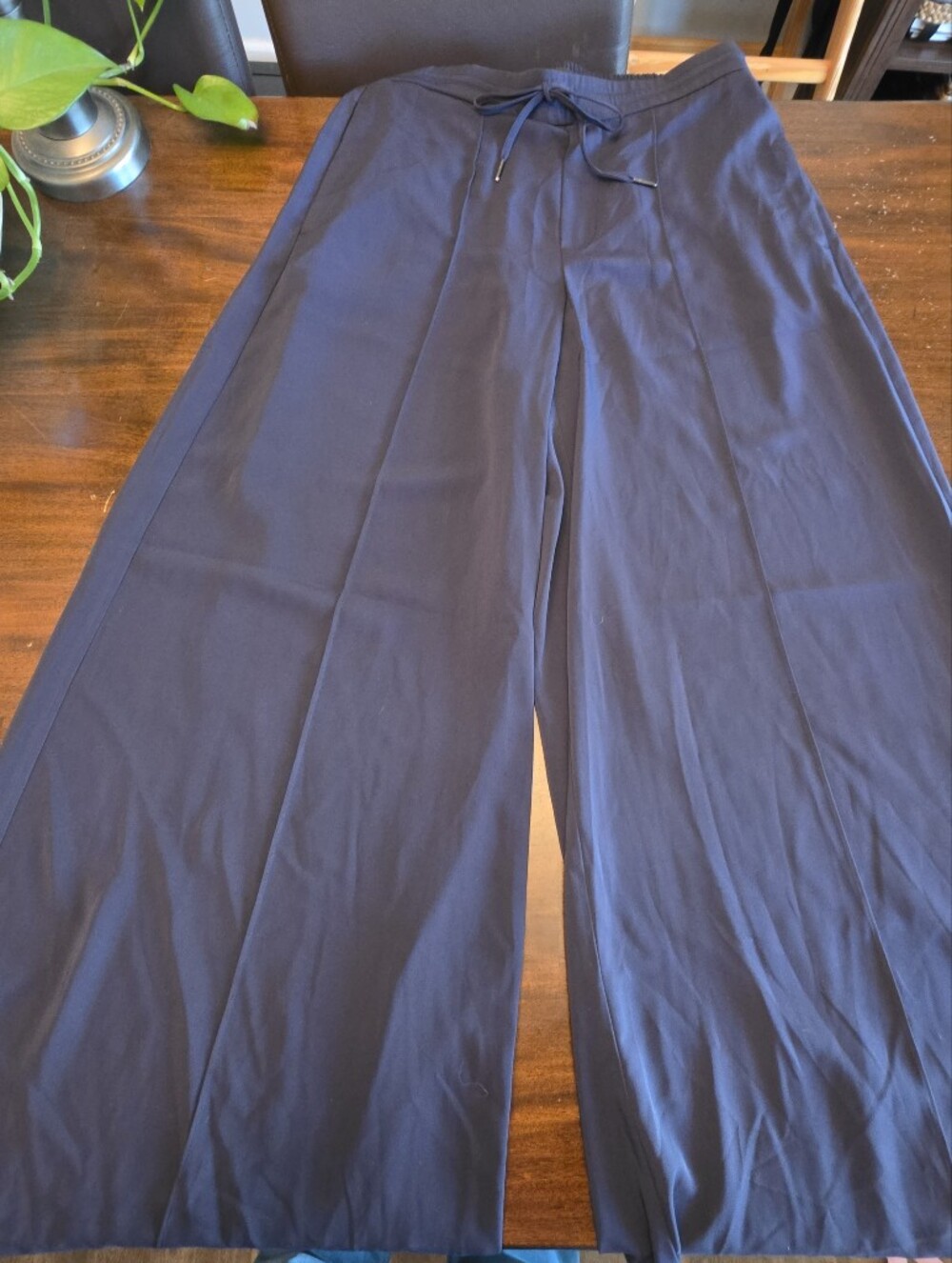 Simply Vera Vera Wang Navy Wide-Leg Pull-On Pants – Size S